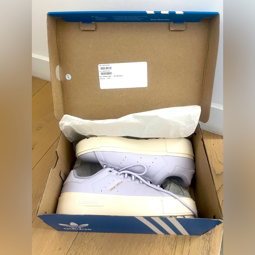 Brand New Women's Adidas Platform Stan Smith Bonega X Purple Size 8.5